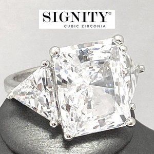 925 Sterling Silver, Signity Diamond CZ Ring